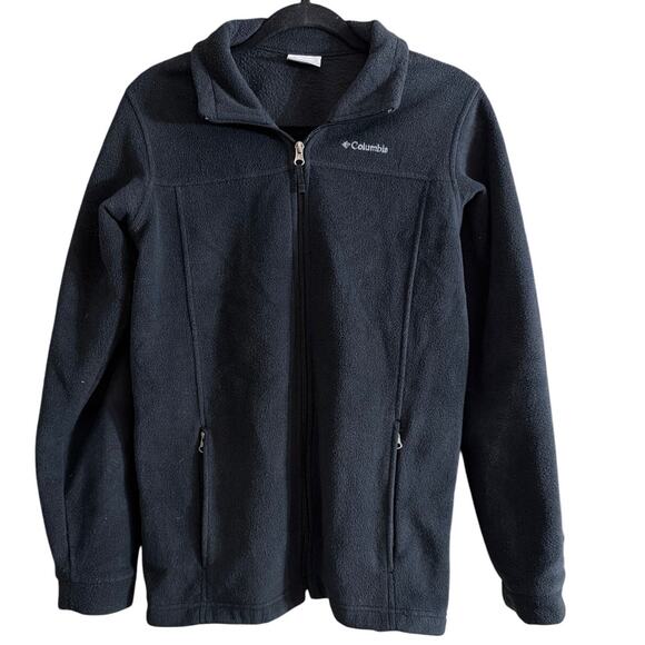 Columbia Men's Full Zip Black Fleece Jacket Size Extra Large XL - Picture 1 of 5